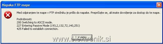 Napaka FTP
