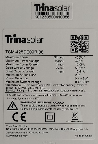 PV panel Trina_podatki.jpg