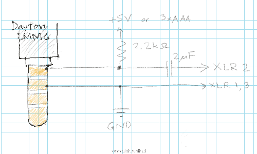 Vezava DaytonAudio iMM-6 na XLR.png